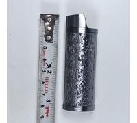 Porte-Couvercle De Briquet À Gaz Blindé En Métal,Pocommuniste,Étui À Briquet,Protection Générale Du Corps En Plastique,Creux,Arabesque,J3,J5,J6 - Type J6-Silver