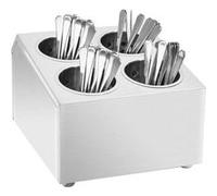 Porte couverts 4 grilles Carré Acier inoxydable Argent G