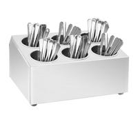 Porte-couverts 4 Grilles Carré Acier Inoxydable Support Baguettes vidaXL