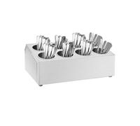 Porte-couverts 8 grilles Rectangulaire Acier inoxydable