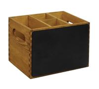 Olympia Porte-couverts GM243 marron et noir, ardoise latérale, 150×210×160 mm, support configurable
