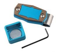 Porte-craie de billard en alliage d'aluminium pour queue de billard avec clip de ceinture, portable, léger, protège la craie contre les dommages, accès facile pour les joueurs, bleu, rouge, jaune