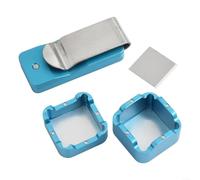 Porte-craie pour queues de billard en aluminium avec fonctions magnétiques (bleu)
