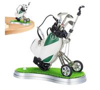 Porte-crayon en forme de sac de golf - Décoration de bureau miniature, idéal pour les amateurs de golf | Ensemble de stylos créatif au design club de golf, parfait comme souvenir unique