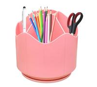Porte-Crayon Rotatif À 360 Degrés - Organiseur De Maquillage Rotatif, Pots À Crayons, Porte-pinceaux De Maquillage avec 6 Compartiments pour Fournitures De Maison, Rangement De Bureau Et Rangement