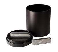 Porte-crayons en Aluminium Mat avec Cachette Ledger Nano X - Pot à Crayon Robuste et Design pour Organiser vos stylos et Protéger vos objets précieux (Argent mat)