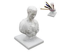 Porte-crayons et Porte-stylo Julius César, Statue de Buste en Résine | Organisateur de Bureau Porte-marqueurs
