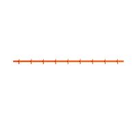 String Furniture Porte-crochets Relief 123cm orange lxHxP 123x5,2x4,7cm