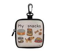 Porte-croquettes pour chien - Fixation pour coaching | Ouverture magnétique avec fente pour sac à déchets intégrée, équipement animal léger pour la marche, la course, le saut et l'exercice