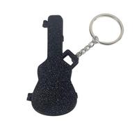 Porte-cueillette de Guitare kelechain boîtier de trousquette de Trousse de Trousse de Trousse de bilan de clés Lourds 3D Anneau de organisateur imprimé pour Sacs de Choix Pendentif Noir