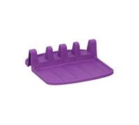 Porte-cuillère Compact en Silicone Antidérapant 15x14cm Violet