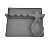 Porte-cuillère en silicone - Rangement pour pinceaux de cuisine - Porte-ustensiles de cuisinière avec tampon d'égouttement | pour spatule, soupe, louche, pince, pinces, amateurs de cuisine, sauciers