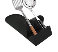 Porte-Cuillère pour Cuisinière | Support Ustensiles de Cuisine et Repos Cuillère avec Étagère Double Fente Organisateur - Support Décoratif Fermier Avec Bac Récupérateur De Gouttes Pour Spatules Pince