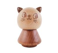 Porte-cure-dents en bois - Distributeur de cure-dents en bois | Boîte à cure-dents en bambou | Distributeur de cure-dents en bois | Distributeur de cure-dents en forme de chat pour décoration