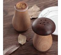 Porte-cure-dents en forme de champignon charmant - en bois de noyer noir, parfait pour la décoration de la cuisine et de la salle à manger, cadeau idéal pour la Saint-Valentin, Thanksgiving, la Fête d