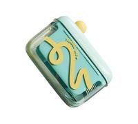 Porte-cure-dents et distributeur de fil dentaire avec boîte de rangement, design compact portable pour voyage, maison et restaurant, utilisation hygiénique automatique, étui de rangement rechargeable