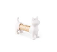 Balvi Porte Cure-Dents & salière et poivrière Cat Couleur : Blanc en Forme de Chat Acrylique/plastiqu