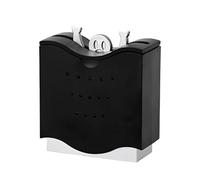 Porte-cure-dents semi-automatique en plastique noir Hercules - Posture d'haltérophilie