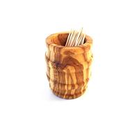 Porte-cure-dents "Tonneau" - Distributeur de cure-dents - Fait main en bois d'olivier