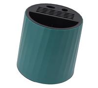 Porte Cutter de Cuisine Cylindre, Support de Couteau Rotatif à Grande Capacité Multi Fonctions avec Cage de Baguettes, Porte Outil pour Couteaux de Rangement, Fourchettes, Cuillère (Vert)