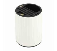 Porte Cutter de Cuisine Cylindre, Support de Couteau Rotatif à Grande Capacité Multi Fonctions avec Cage de Baguettes, Porte Outil pour Couteaux de Rangement, Fourchettes, Cuillère (Blanc)