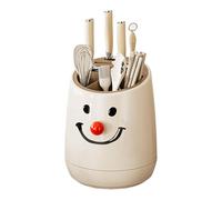 Porte-Cutter pour Plan de Travail Cuisine | Bloc Porte-Couteaux Rotatif 360° avec Organisateur Compact | Organisateur Tournant Compact 360° Gain de Place pour Plan de Travail Maison et Cuisine Familia