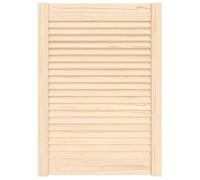 vidaXL Porte d'armoire à persiennes 69 x 49,4 cm Bois de pin massif Brun G