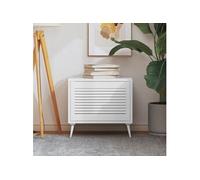 Porte d armoire à persiennes blanc 39,5x59,4 cm pin massif