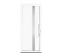 Porte d entrée 190x90 cm, PVC, HT4000, modèle Vitry-sur-Seine, blanc, 1900 x 900 mm, ouvrant gauche, configuration personnalisée