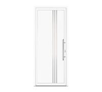 Porte d entrée 200x80 cm, PVC, HT4000, modèle Vitry-sur-Seine, blanc, 2000 x 800 mm, ouvrant gauche, configuration personnalisée
