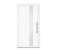 Porte d entrée 215x120 cm, PVC, HT4000, modèle Vitry-sur-Seine, blanc, 2150 x 1200 mm, ouvrant gauche, configuration personnalisée