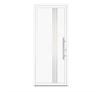 Porte d entrée 215x80 cm, PVC, HT4000, modèle Vitry-sur-Seine, blanc, 2150 x 800 mm, ouvrant gauche, configuration personnalisée