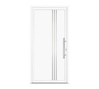 Porte d entrée 215x90 cm, PVC, HT4000, modèle Vitry-sur-Seine, blanc, 2150 x 900 mm, ouvrant gauche, configuration personnalisée