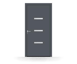 Porte d’entrée aluminium Reims - Pirnar Basic anthracite