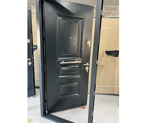 Porte d’entrée Blindée, Gris Anthracite / Noir