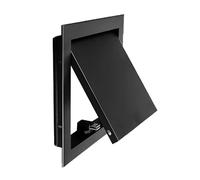 Porte d'accès à cloison sèche noire avec bouton-poussoir ouvert et amovible pour plomberie - Panneau d'accès caché pour cabane à linge - Cadre et panneau inclus (65 x 60 cm)