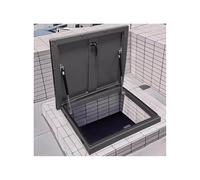 Porte D'accès Aux Combles En Acier Galvanisé Combinaison Puits De Lumière Et Trappe De Toit Facile À Installer Porte De Sécurité En Acier for Entrepôt, Grenier, Cave(75x50cm/29.5x19.7in)