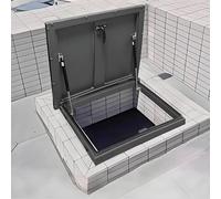 Porte D'accès Carrée Pour Grenier, Trappe D'accès Au Toit, Porte De Sécurité À Angle D'ouverture Et De Fermeture À 90 Degrés, Couvercle De Cave À Tête De Puits(80cm/31.5in)