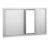 Porte d'accès - DUOKU - Barbecue - Acier Inoxydable - 914 x 534 mm - Double Encastrée