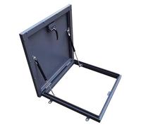 Porte d'accès en acier galvanisé avec filet de sécurité pour fenêtre de toit - 80 x 100 cm - Solution durable pour un entretien facile et une sécurité accrue