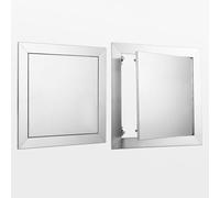Porte d'accès en acier inoxydable avec loquet tactile - Panneau d'accès dissimulé en métal pour plomberie et accès aux câbles - Design sécurisé et facile à ouvrir pour un usage domestique et