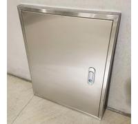 Porte d'accès en acier inoxydable brossé avec serrure, panneau électrique et plomberie sécurisé, trappe verrouillable pour mur et grenier