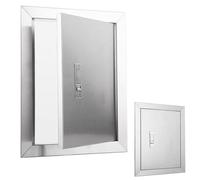 Porte d'accès en acier inoxydable, panneau encastrable avec loquet poussoir, couverture d'inspection pour plafond et mur de salle de bain