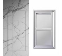 Porte d'accès encastrée pour cloisons sèches, trappe d'inspection dissimulée, porte d'accès à loquet par pression en aluminium renforcé (66 x 112 cm), idéale pour un accès facile et une insp