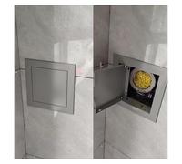 Porte d'accès murale à bouton-poussoir, petit panneau d'accès en métal à ouverture gauche pour extérieur et intérieur, trappe d'inspection de plafond facile à couvrir