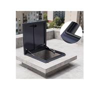 Porte D'accès Polyvalente En Acier for Vide Sanitaire Avec Serrure Idéale for Les Entrées D'urgence, La Ventilation Et Le Couvercle De Puits, Elle Offre Une Sécurité Renforcée.(90x85cm/35.4x33.5in)