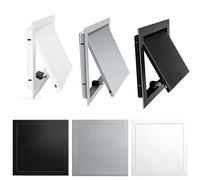 Porte d'accès verrouillable en alliage d'aluminium, panneau d'accès magnétique à ouverture par poussée de 150 mm à 600 mm, grande trappe d'inspection(Gray,35x50cm)