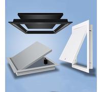 Porte d'accès verrouillable, panneau d'inspection multifonction 15cm 20cm 35cm, couvercle de porte, panneau d'inspection mur/plafond, for la plomberie(Gray,50x50cm)