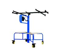 PORTE DALLE À CLIQUET LEVE PLAQUE A CLIQUET AVEC 4 ROUES