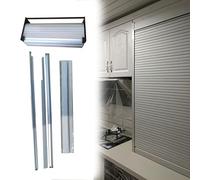 Porte d'armoire à Enrouleur en Plastique ABS, Kit de Porte Tambour Droite en Aluminium sur Mesure, Multicolore, Plusieurs Tailles(26x24inch)